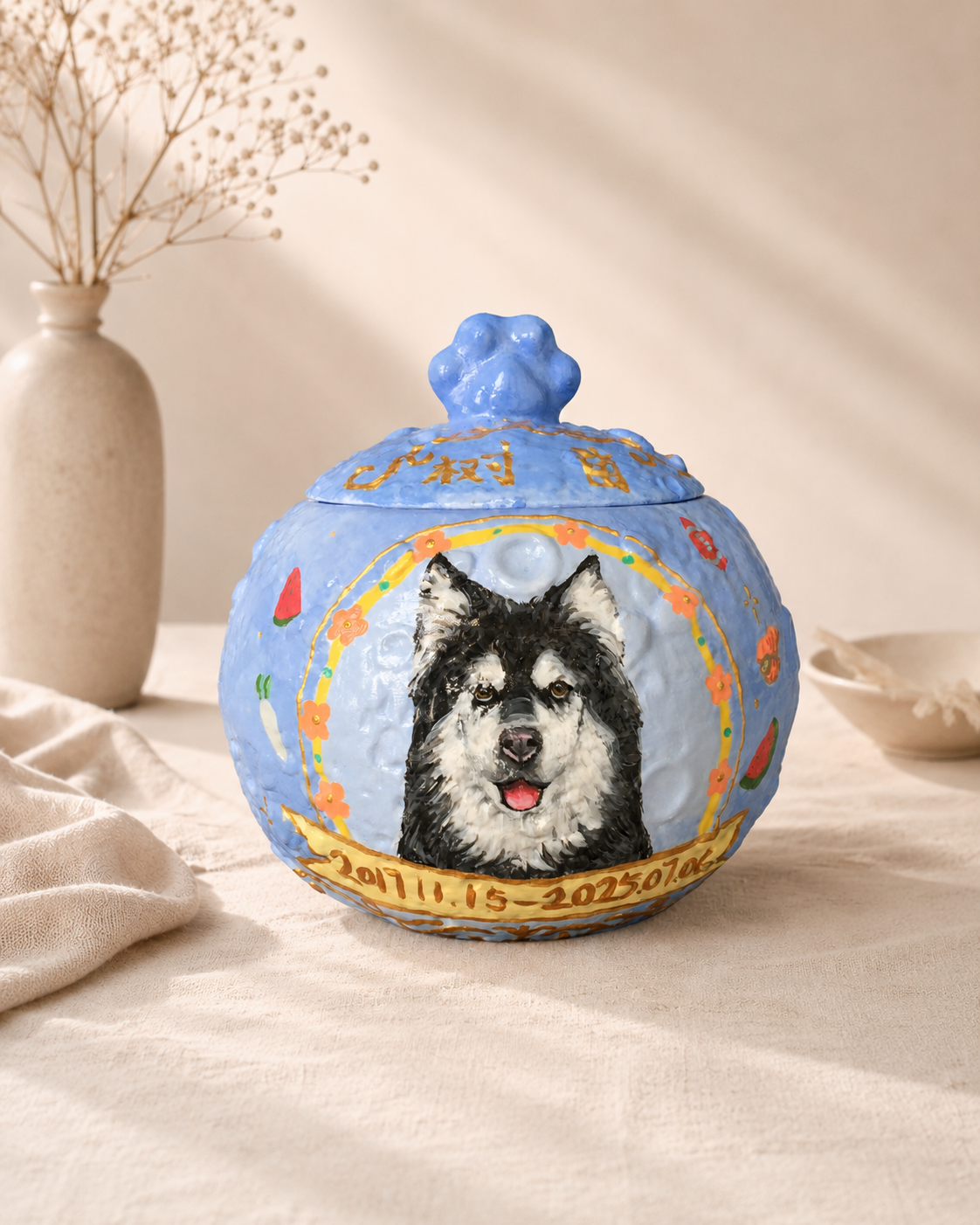 Custom Planet Pet Memorial Urn