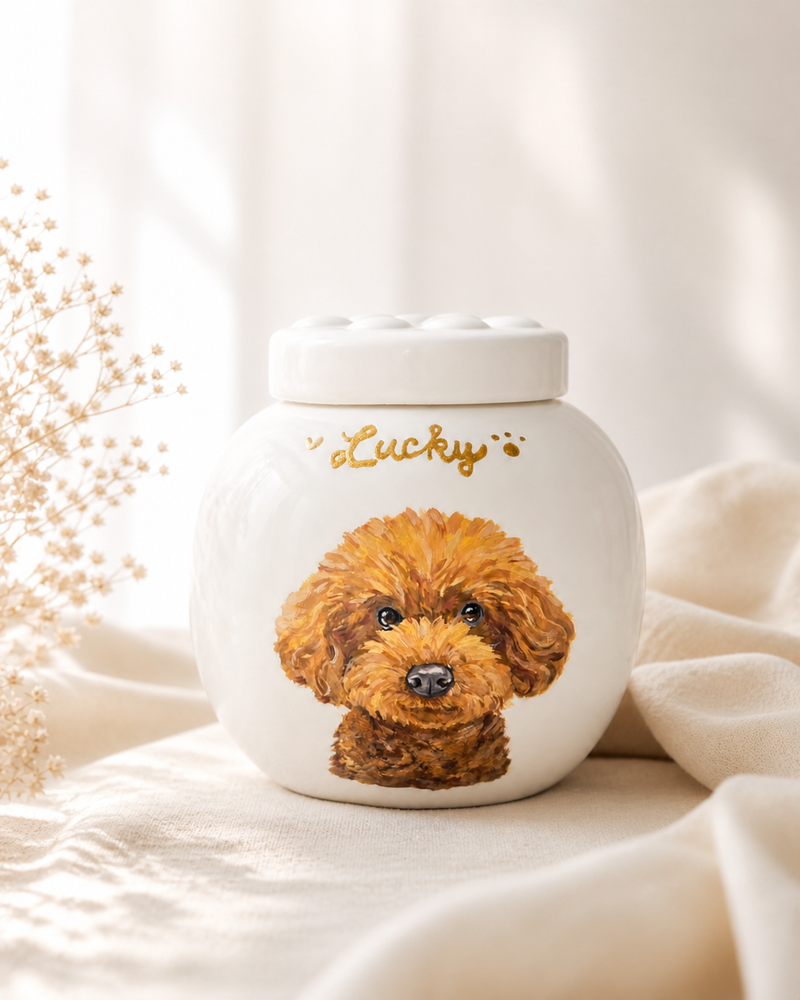 Paw Print Memorial Urn